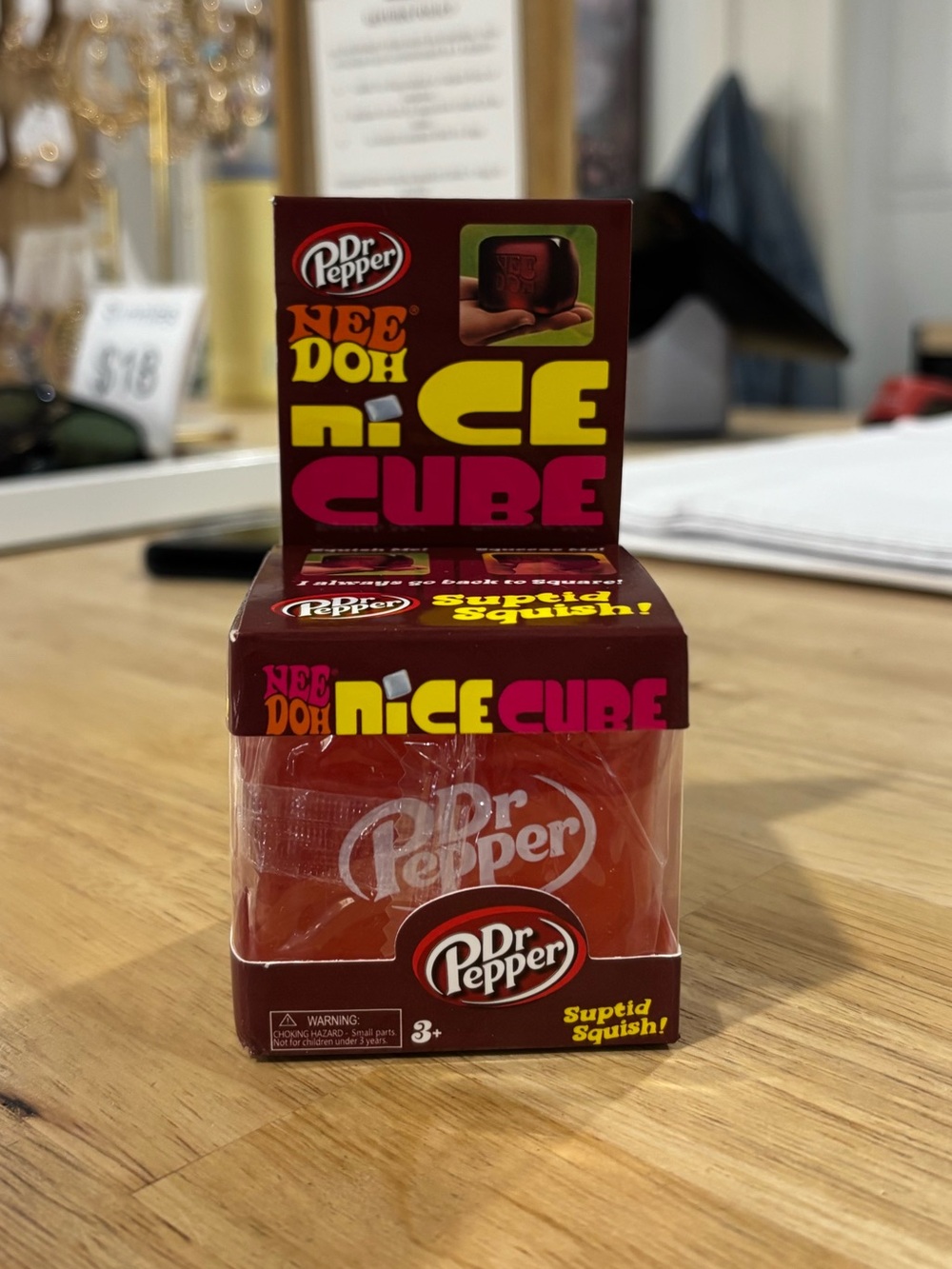 Dr Pepper NeeDoh Viral Nice Cube Red Squish Toy